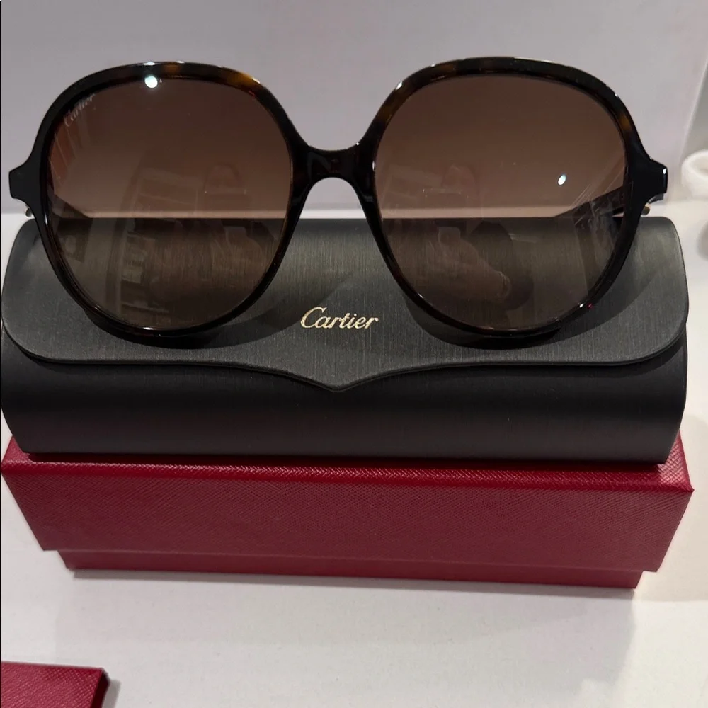 Cartier Classic Brown Sunglasses - Picture 1 of 15